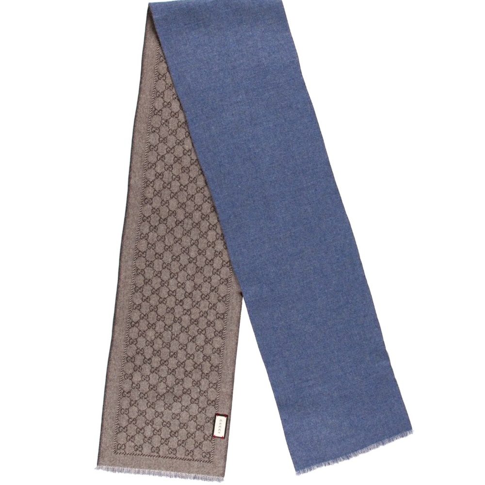 GUCCI GG SCARF- Authentic Blue/ Brown